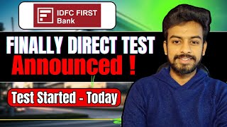 Finally IDFC Direct Test Hiring Announced | Biggest OFF Campus Drive For 2026, 2025, 2024 Batch