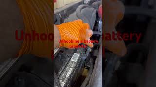 This is the proper way to unhook the battery! #automobile #autobattery #mechanic #batterygate