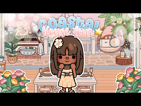 Aesthetic *NEW* Coastal House Tour!! 🐚🌷 ||🔊VOICED|| Toca Life House Tour 🌎
