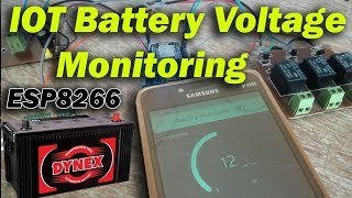 Esp8266 iot project: iot Battery Voltage Monitoring using Nodemcu esp8266, Blynk & voltage sensor
