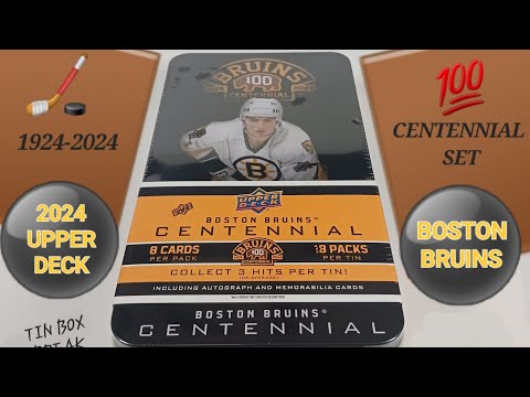 IS IT KARMA? 2024 UPPER DECK BOSTON BRUINS CENTENNIAL EDITION TIN BOX BREAK #hockeycards #upperdeck