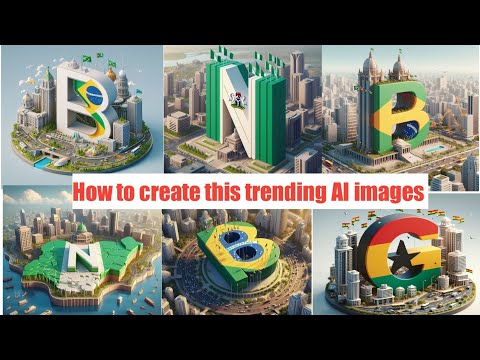How create the 3D  trending AI images / AI images/ 3D name of a country/Bing AI/ Microsoft AI