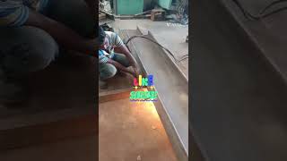 Mastering Gas Cutting Techniques Industrial Crane Channel 💯Fabrication#GasCutting#IndustrialFitting
