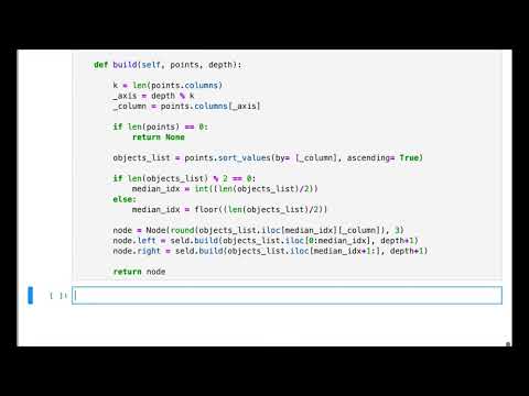 Tutorial 5: K-NN: Part 6 KD Trees Construction (Python)