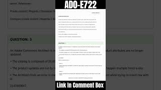 Adobe AD0-E722 Certifications Exam | Adobe Commerce Architect Master Exam
