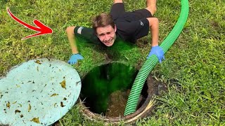 DRAINING THE SEPTIC TANK AT MY ZOO ! WHATS INSIDE ?!