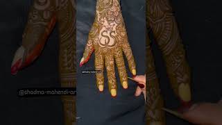 SS alphabets in bridal mehndi design @shadma-mahendi-artist
