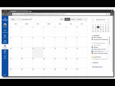 Canvas LMS: Calendar