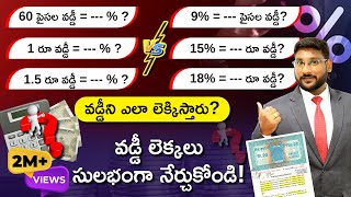 Loan Interest Calculation In Telugu - Vaddi Lekkalu | Bank Interest Rate Calculation| Kowshik Maridi