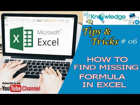 How to find missing formula in excel | Formula missing in excel | Excel Tips | Excel tips and tricks