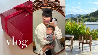 赤ちゃんと沖縄🌺👶🏻｜DFS🛍️Cartier꙳miumiu꙳開封｜芭蕉の家｜結婚4周年の初家族旅行