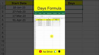 Find Total Days between two dates