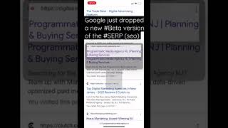 Google just dropped a new #Beta version of the #SERP (search engine results page SEO). Thoughts? 🤓