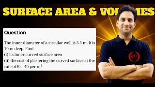The inner diameter of a circular well is 3.5 m. It is 10 m deep. Find (i) its inner curved surface