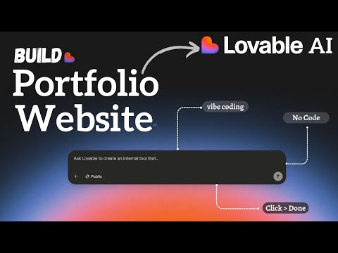 Build a Stunning Portfolio Website in Minutes Using Lovable AI | No Coding Needed!  #LovableAI