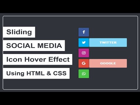 How to create the Social Media Sliding Icon Hover Effect