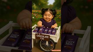Cute baby selling chocolate #ai #cutebaby #monkey #chocolate #chocolate #ai #cartoon #comedy
