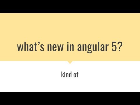 AngularNYC - What's new in Angular 5 - Alex Zhang