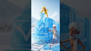 Monkey & Farmer’s Frozen Dream 😮 || #aishorts #ai #aistory #aivideo #story #viral