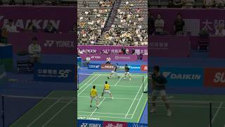 TAIPEI OPEN 2024 ［麟洋配］李洋 王齊麟 面對殺球快速閃身，精準判斷界外！！！！#麟洋配 #李洋 #王齊麟#奧運#金牌 #台北羽球公開賽 #羽球