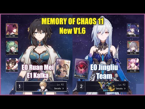 Kafka x Ruan Mei & Jingliu Memory of Chaos 11 | Honkai Star Rail 1.6