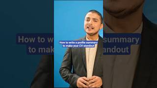 How To Write Resume Profile Summary - With Sample Profile Summary - Indeed India #shorts