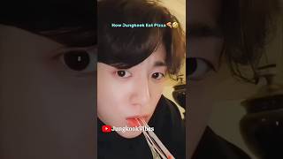 BTS Eating Pizza Normally 🍕 vs Jungkook Devouring It Like a Pro 😂🔥