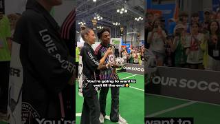 IShowSpeed challenges fans in soccer at Fanatics Fest 🎥 #speed #football #streamer