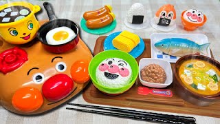 【アンパンマン号キッチンで朝ごはん作るよ♪】(#たまごmammy)メルちゃんのお料理は納豆ご飯とお味噌汁！元気100倍★