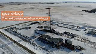 igus® e-loop® energy chain in action on a drilling rig