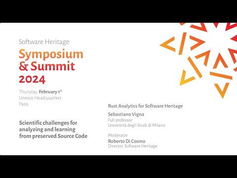 Symposium 2024 - Scientific challenges session 1: Rust Analytics for SoftwareHeritage