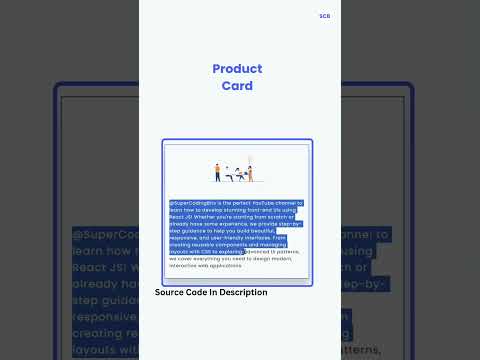 Product Card Using React Js and SCSS | SuperCodingBits #supercodingbits  #card #reactjs #coding