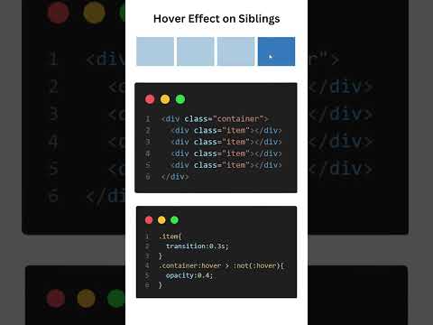 13/100 CSS Animation: Hover Effect on Siblings | HTML & CSS #shorts
