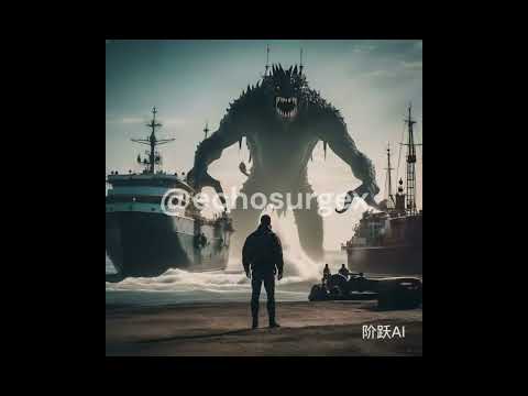 Giant Sea Monster Attacks Person in Harbor