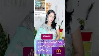 Meesho Chanderi Cotton Saree #ytshorts  #trending  #viral  #meeshofind  #meeshocommunity
