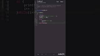 print natural number using do while loop in C program I #cprogram | #shreecoder |#shorts