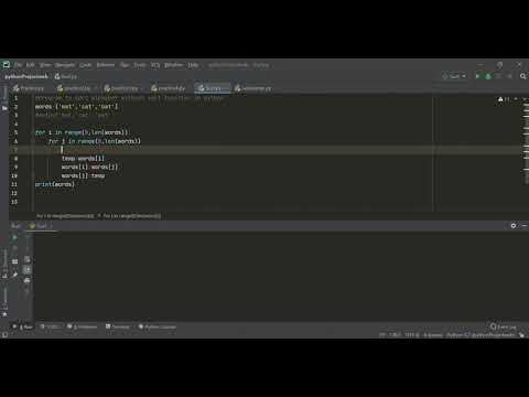 Sorting alphabetically without in built functions in python
