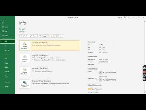 Remove password from excel file