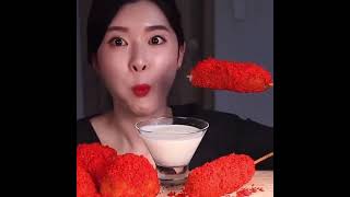 吃奇多鸡肉热狗 \ 吃奶酪玉米狗 \ 吃辣脆鸡 \ 韩国美食街市场 \ ASMR MUKBANG