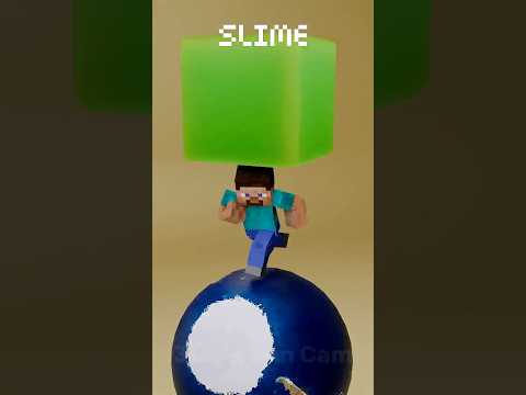 Steve vs Realistic Liquid Simulation  #blender3d  #clothsimulation #3danimation #3dart #minecraft