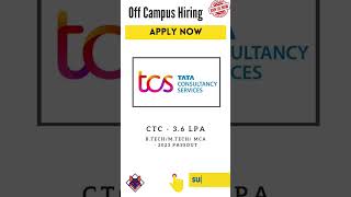 TCS off campus hiring | hiring for freshers | freshers job 2023