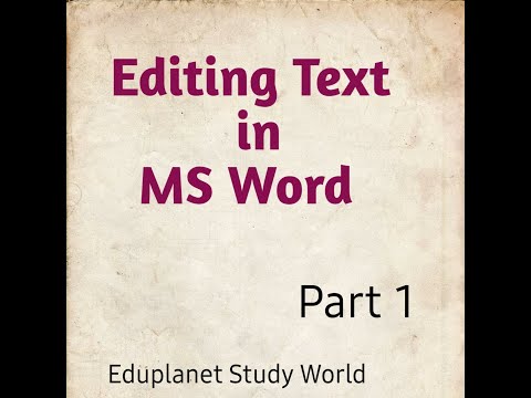 #computer #kips #cybertool #cbse #msword Editing in MS Word 2016 || class 3 || part 1