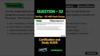 Q 32 AZ 400 DevOps Real Exam  #azure #devops #certification exam dumps  #az400 #dumps