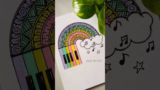 Draw an easy mandala with me ˚˖𓍢ִ໋💘✧˚⋆.🎵🎶༘⋆ #mandala #art #music #aesthetic #colors #drawing