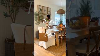The stunning olive tree featured is from is just over $100 on Amazon #thriftedhome #thriftstorefinds