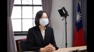 總統為「2021台灣創新技術博覽會」開幕典禮錄製致詞影片