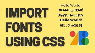 How to add fonts to html using css | HTML & CSS