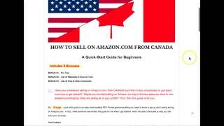 How To Sell On Amazon.com From Canada by Duncan Macpherson - Does It Work?