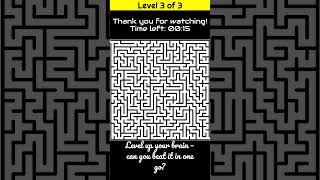 Can You Solve These 3 Maze Puzzles Fast? 🧠🌀 #BrainGame