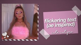 flickering text tutorial «on cute cut pro»